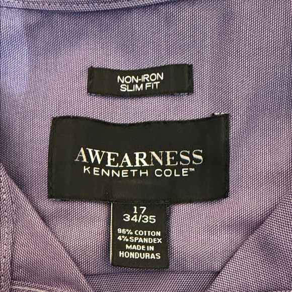 Kenneth Cole Men's Lavender Dress Shirt - Picture 2 of 2